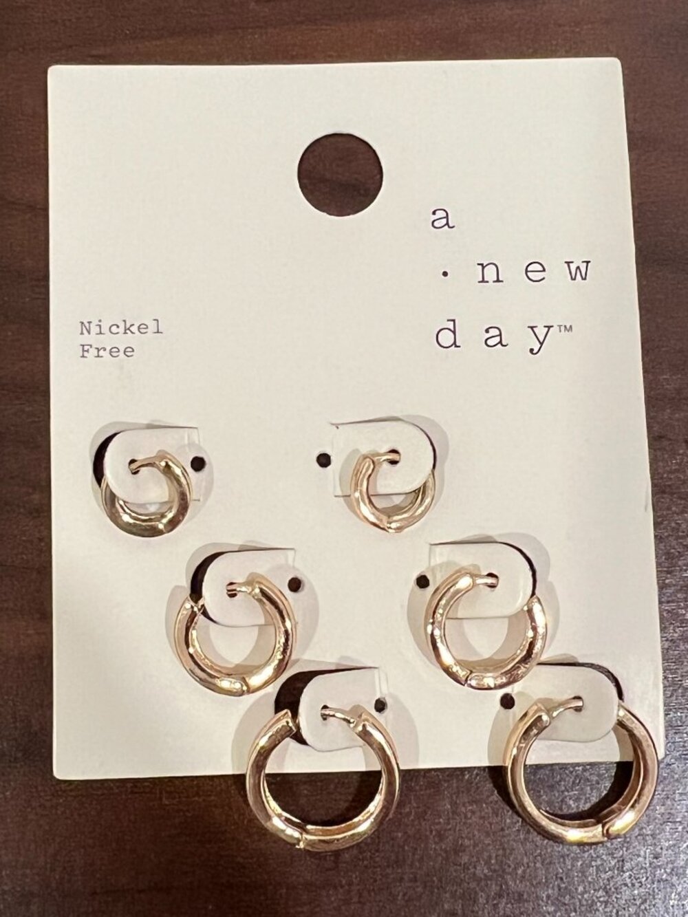 A New Day Set of 3 Gold Hoop Earrings